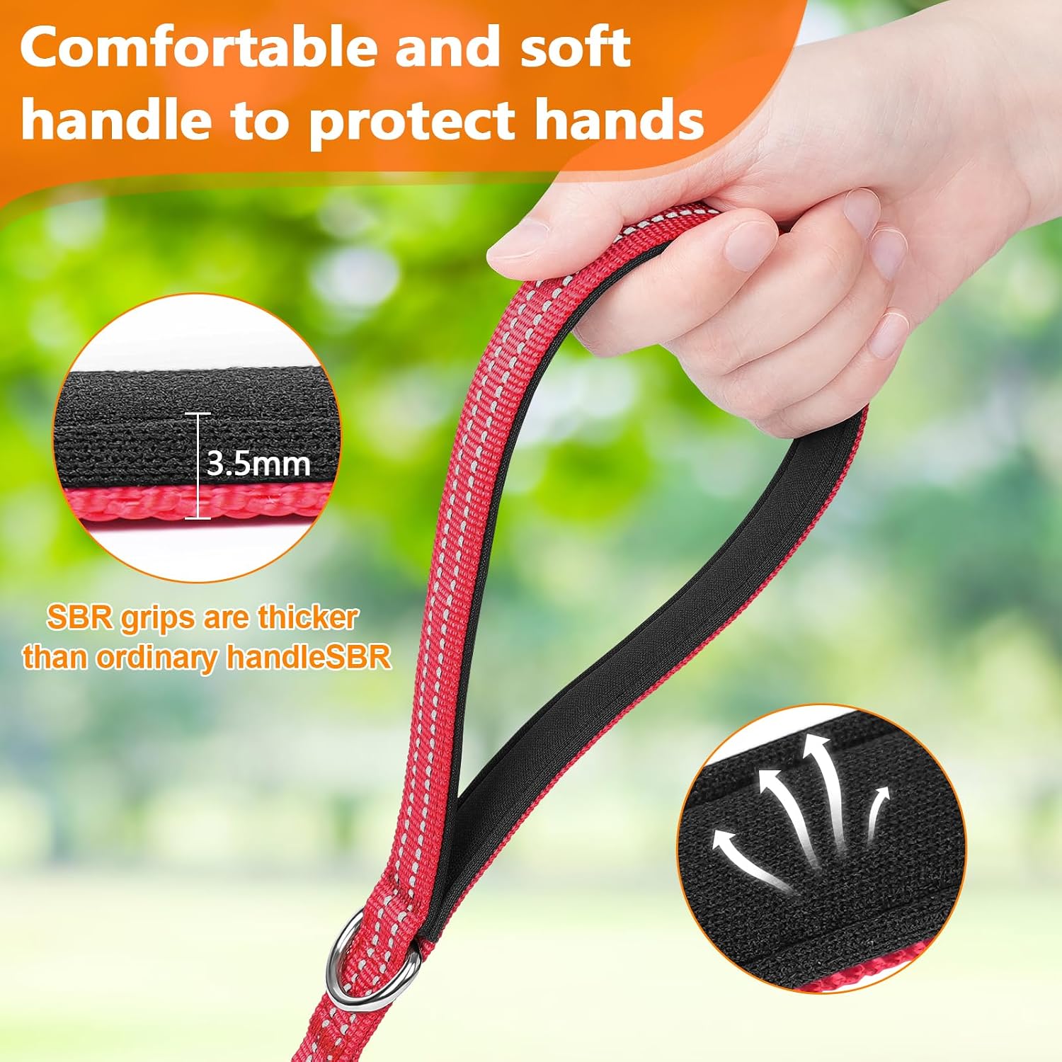 Thumbnail 1 de X XBEN Long Line Dog Lead 20m (65ft) Reflective, Lightweight with Soft Padded Handle