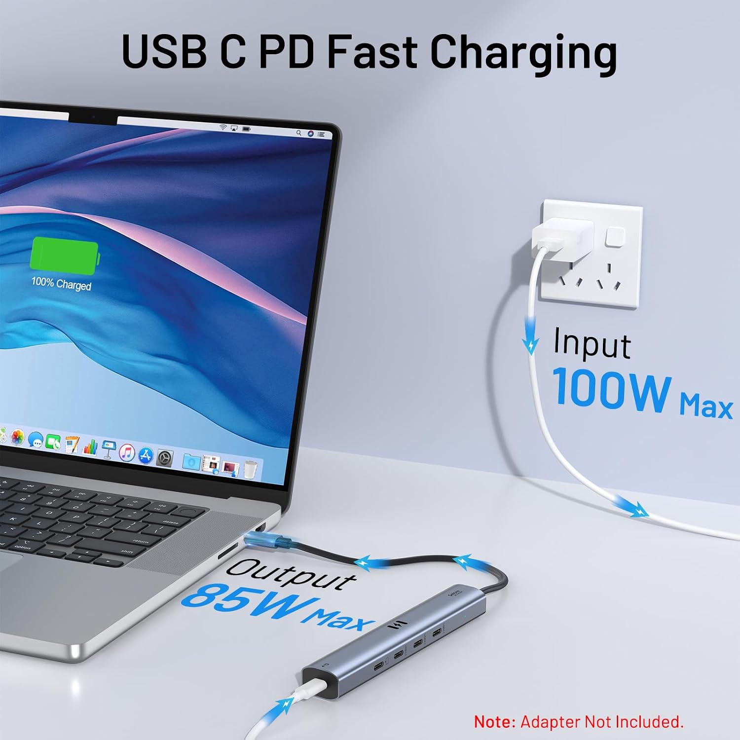 Detalle 2 de USB C Video Hub 10Gbps Adapter 4K@60Hz