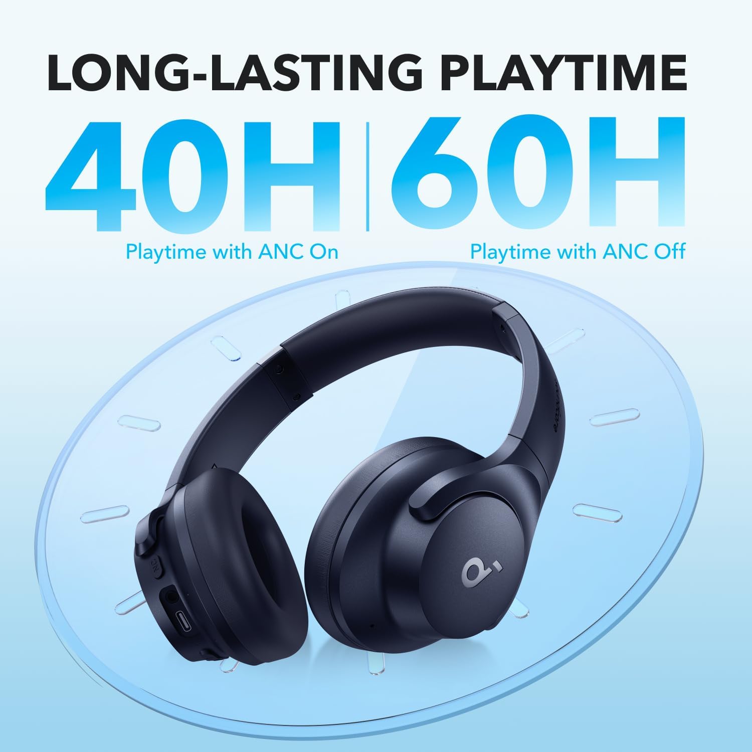 Thumbnail 4 de Soundcore by Anker Q20i Hybrid ANC Bluetooth Headphones (40H battery, dual device, high-res audio)