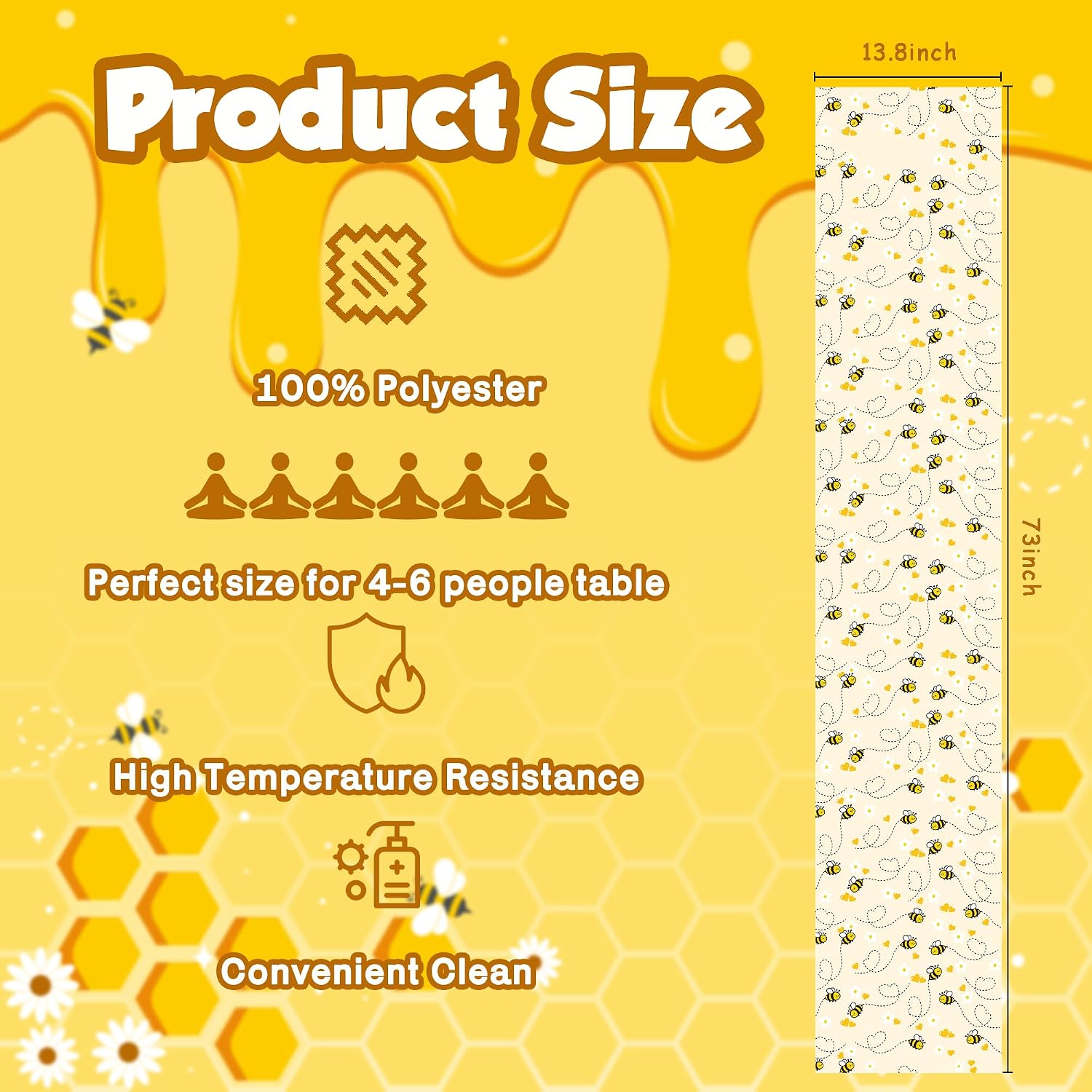 Thumbnail 1 de OHOME Bee Table Runner in Polyester