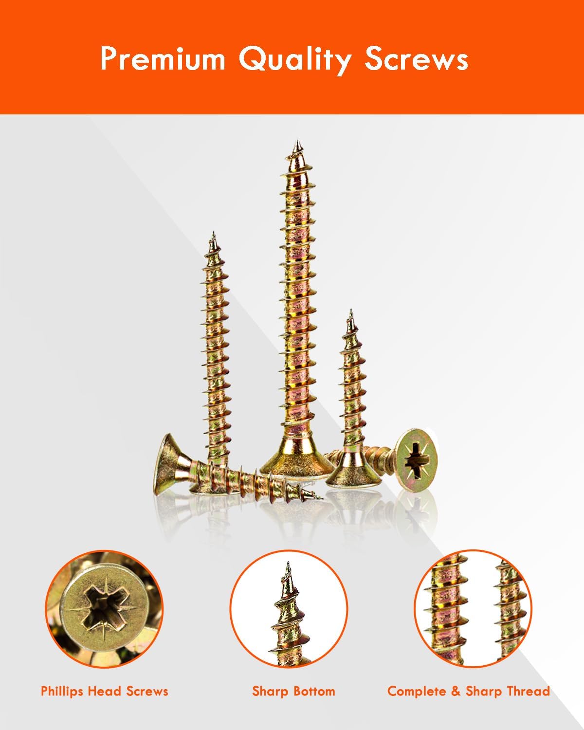 Thumbnail 2 de Gorffy Wood Screws 360 PCS