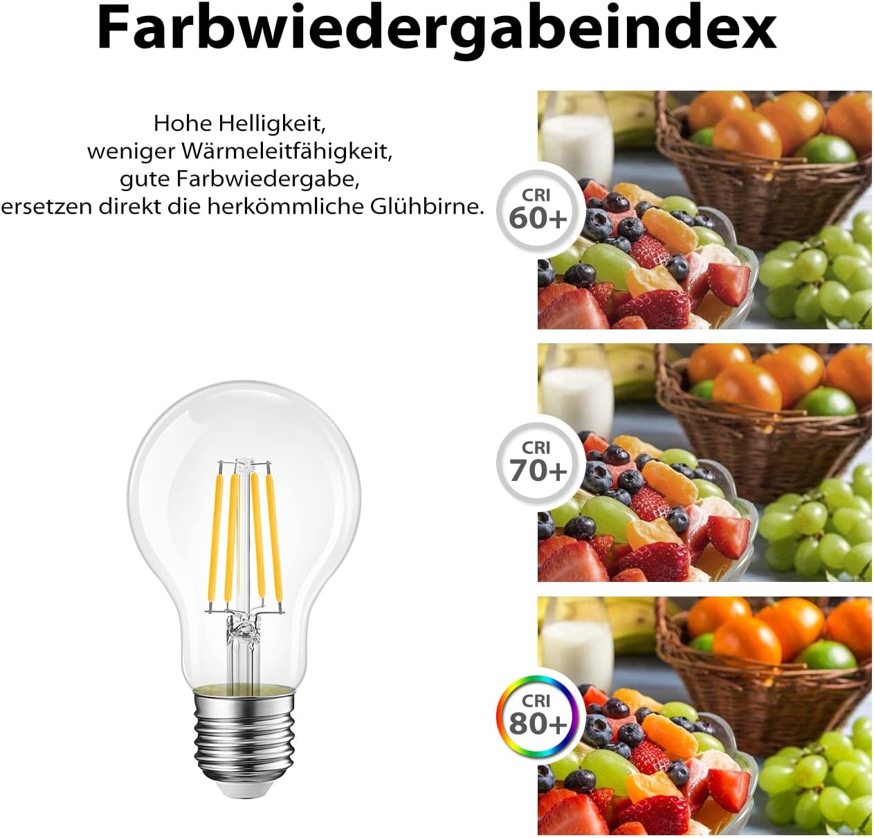 Thumbnail 5 de LVWIT 11W E27 Filament LED Glühfaden A60