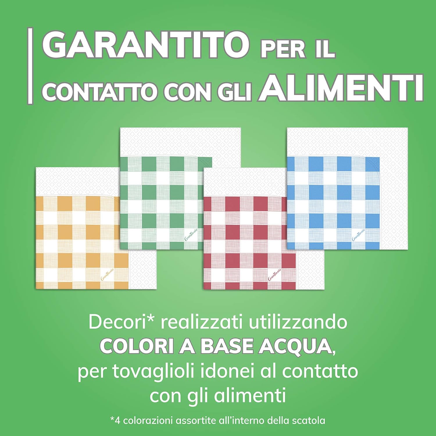Detalle 2 de Foxy GranTavola Scozzesi – Tovaglioli Doppiovelo, 36 Confezioni da 42 pezzi (32x32,5 cm) con Decoro Scozzese in 4 Colori