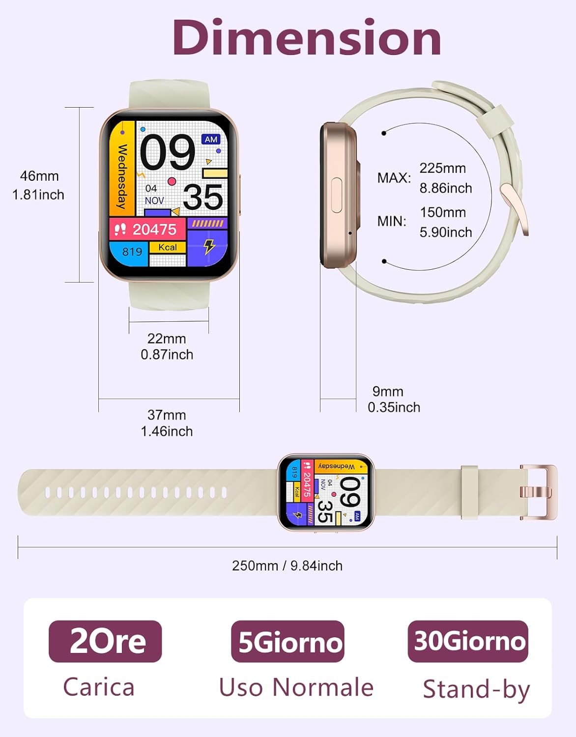 Thumbnail 6 de RUIMEN Smartwatch Chiamate e SpO2