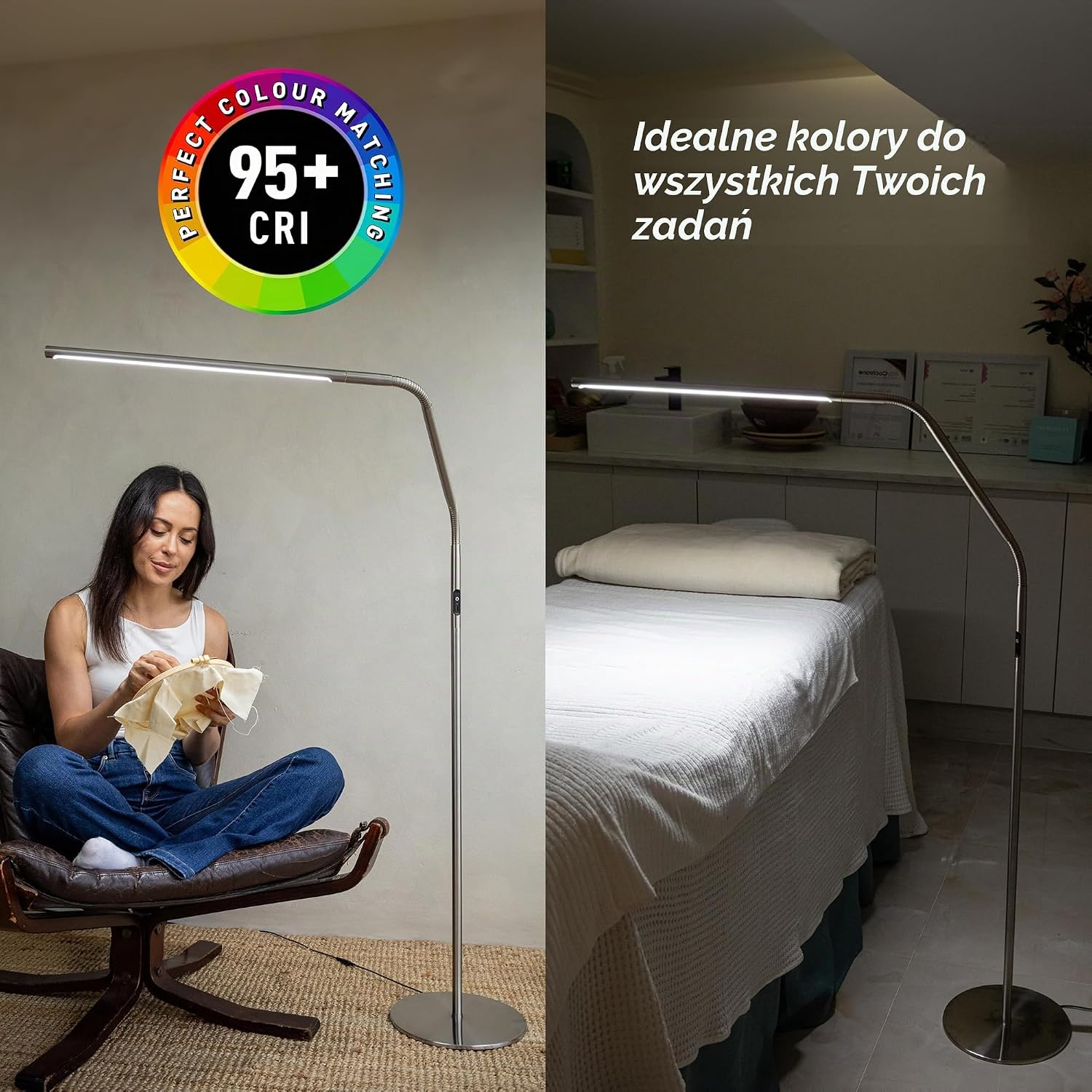 Thumbnail 3 de Daylight Slimline 4 – lampa podłogowa LED 6000 K, 4 poziomy jasności, USB-C