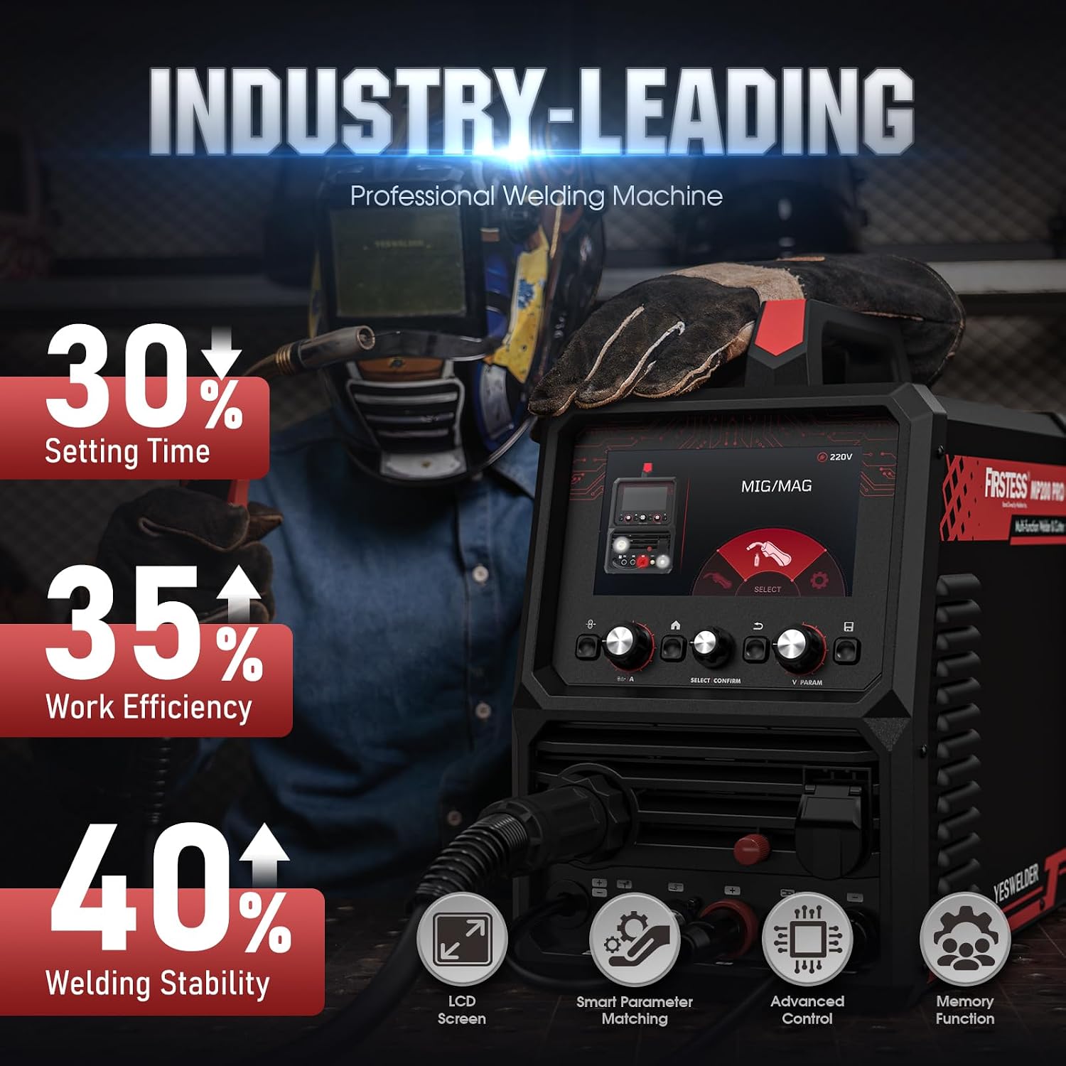 Thumbnail 6 de YESWELDER MP200-PRO 12-in-1 Welder & Plasma Cutter Combo