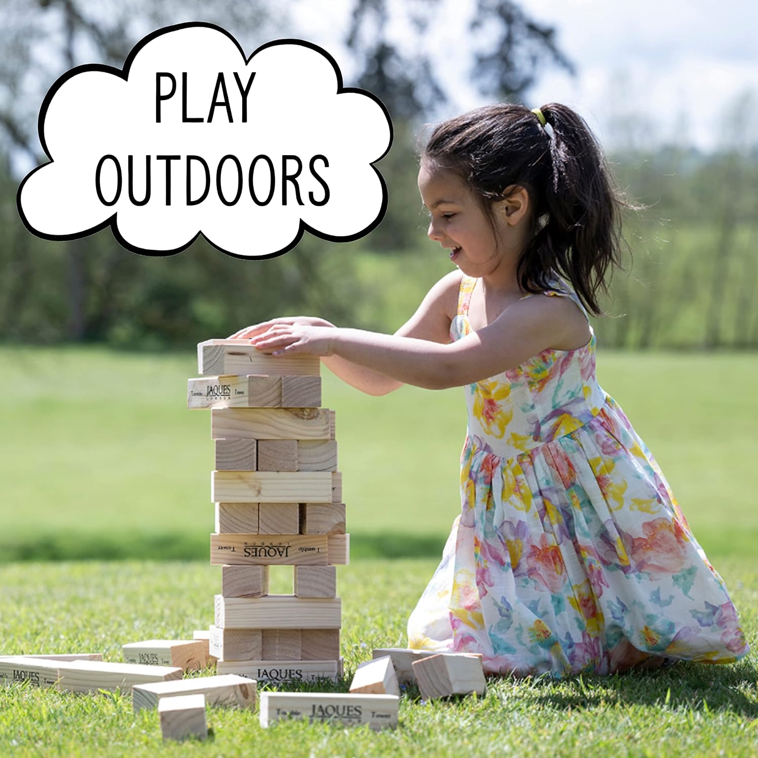 Detalle de Ultimate XL! Tumble Tower by Jaques Of London – Giant 5ft Tall Block Game