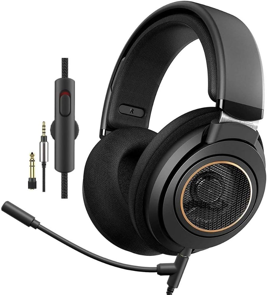 Detalle de PHILIPS SHP9600/MB Open-Back Over-Ear Headphones with Detachable Mic