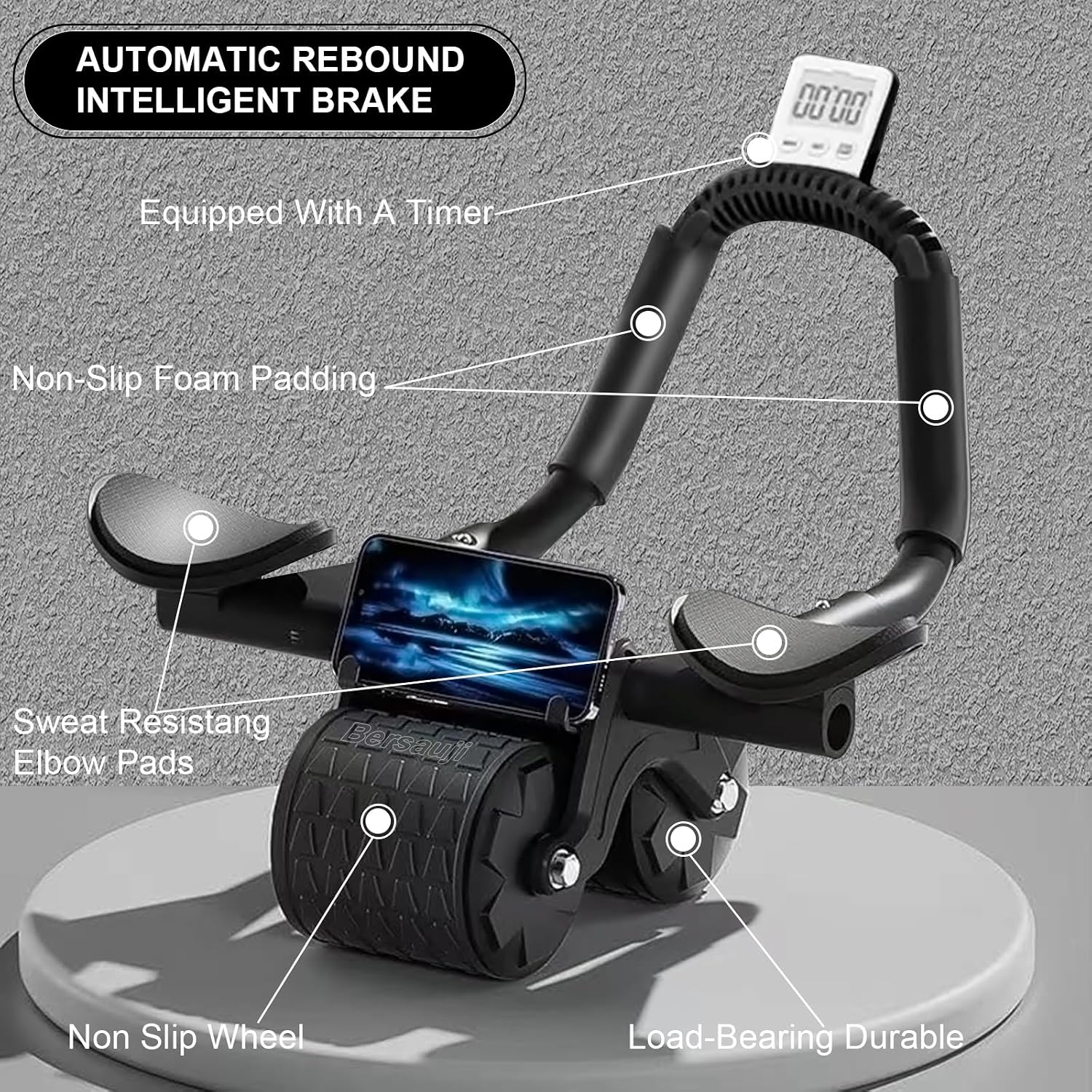 Thumbnail 3 de 2025 New Ab Roller Wheel with Knee Mat