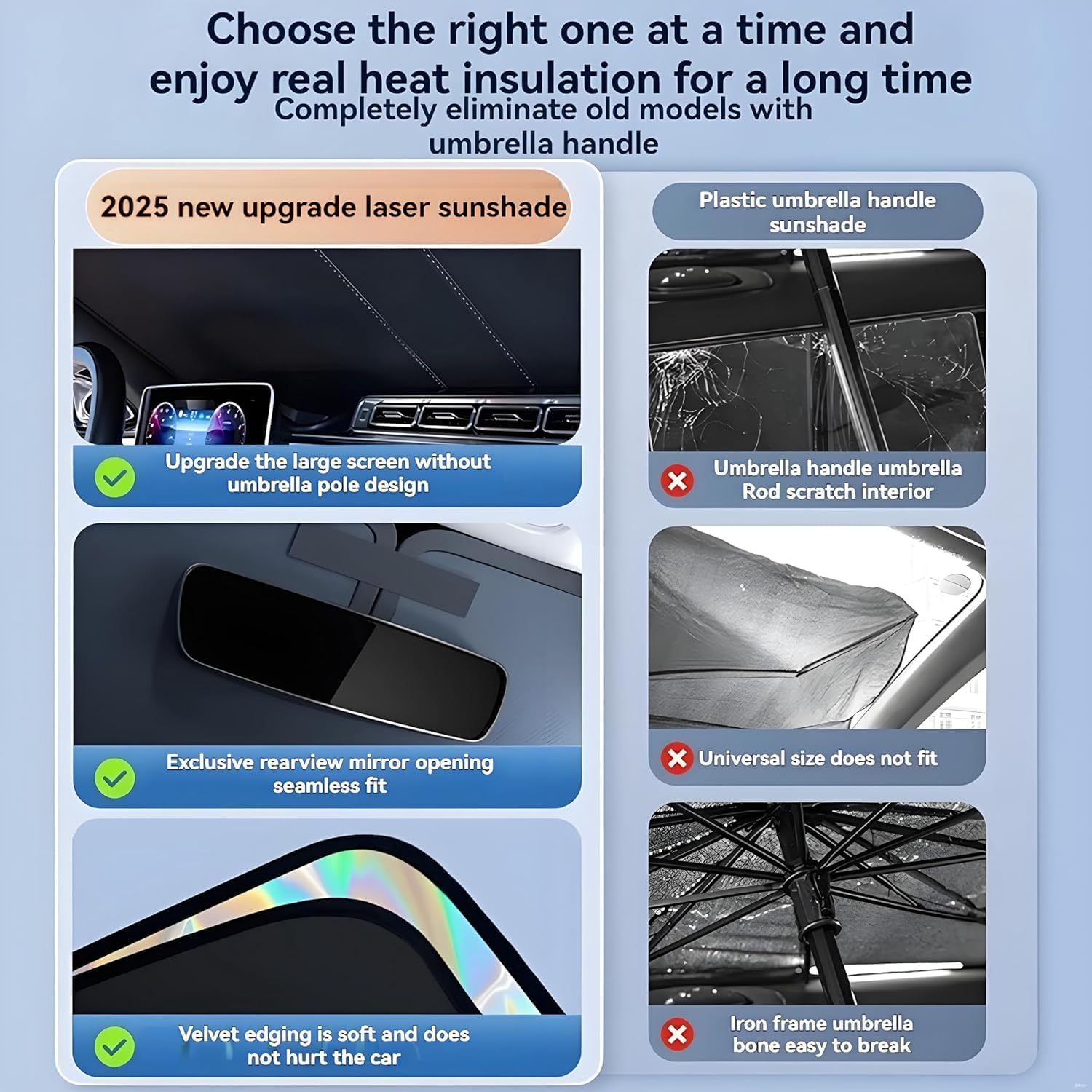 Thumbnail 4 de Ford Escape Windshield Sun Shade (2013-2026) – Foldable Front Window Sun Visor Protector