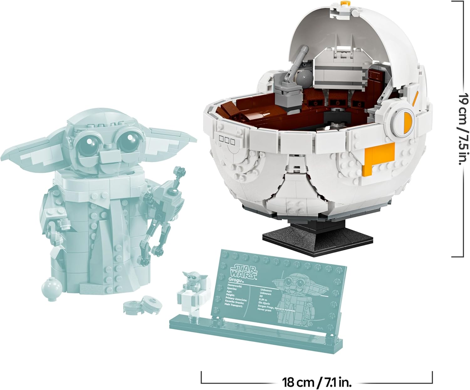 Thumbnail 2 de LEGO Star Wars 75403 Grogu with Hover Pram: Build, Display, and Enjoy
