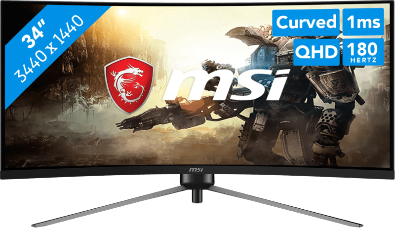 Detalle de MSI MAG 345CQRDE 34 Zoll Ultrawide Monitor