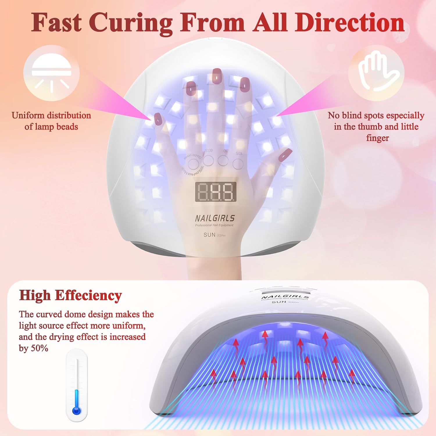Thumbnail 6 de NAILGIRLS UV LED Nail Lamp 150W Gel Dryer ๐