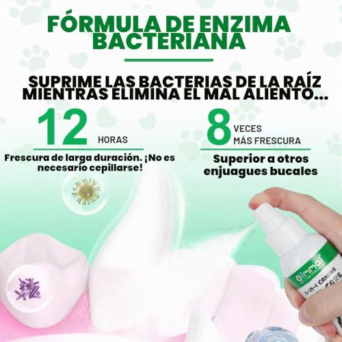 Detalle de CiAIplw Spray dental 6 en 1 para perros y gatos: cuidado bucal práctico sin cepillos