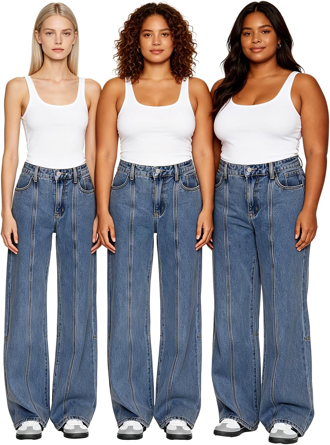 Detalle 1 de MARIASHA Women's Wide-Leg Jeans 3XL