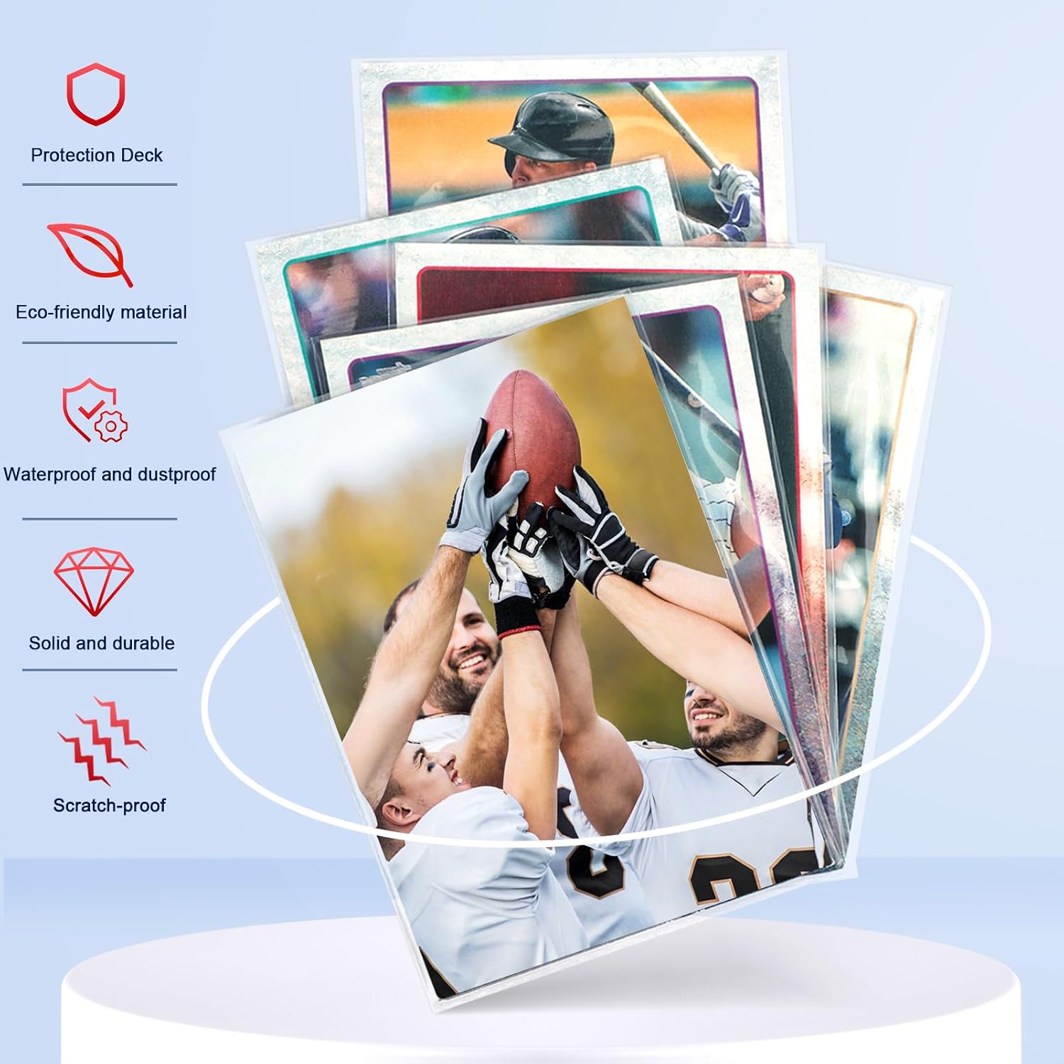 Detalle de 500 Counts Card Sleeves Clear Plastic Protectors