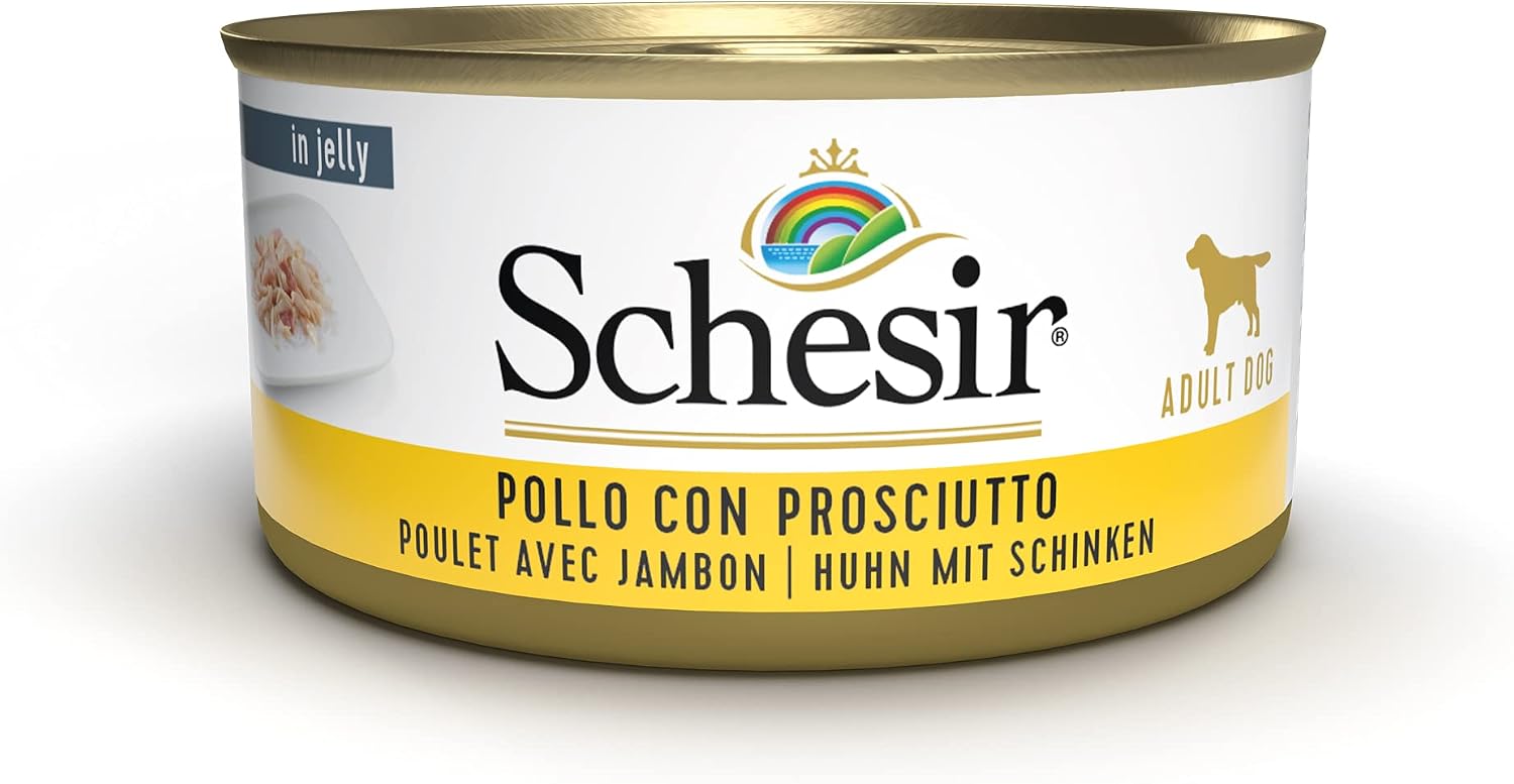 Detalle de Schesir mokra karma dla dorosłych psów, kurczak z indykiem, 24 × 85 g