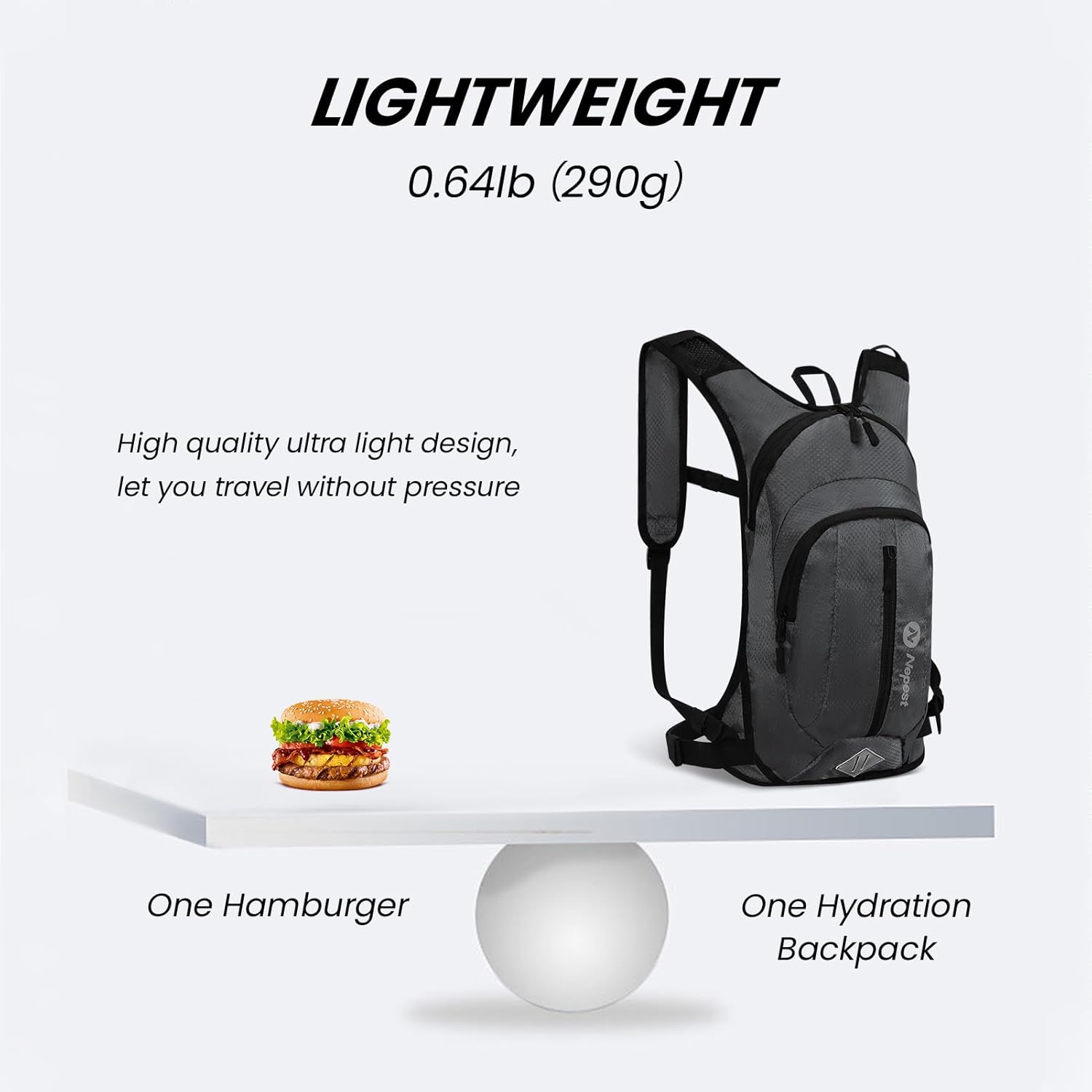 Thumbnail 4 de Nepest Hydration Pack Backpack (2L) Lightweight Hydration Vest for Hiking, Cycling & Running
