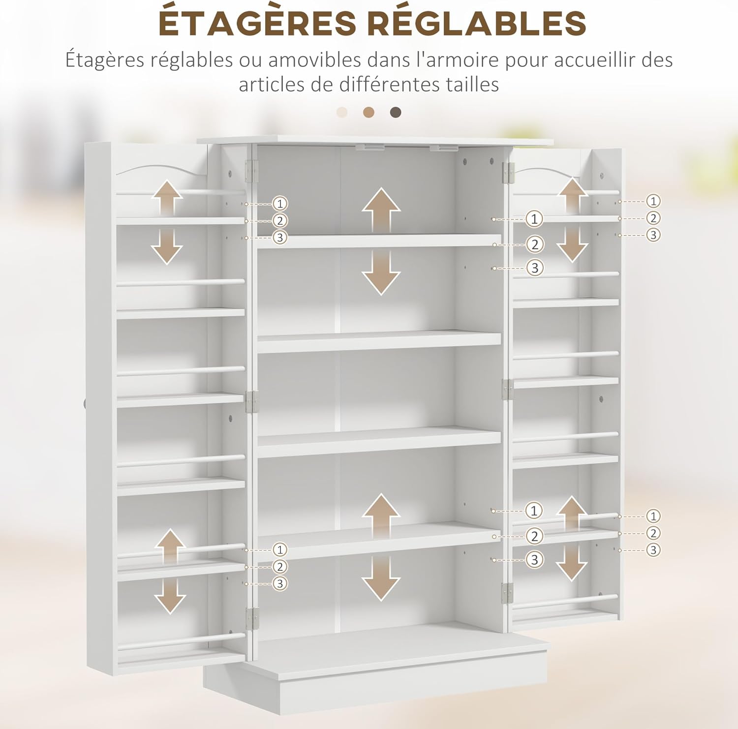 Thumbnail 4 de HOMCOM Armoire de Cuisine 60 x 30 x 104 cm