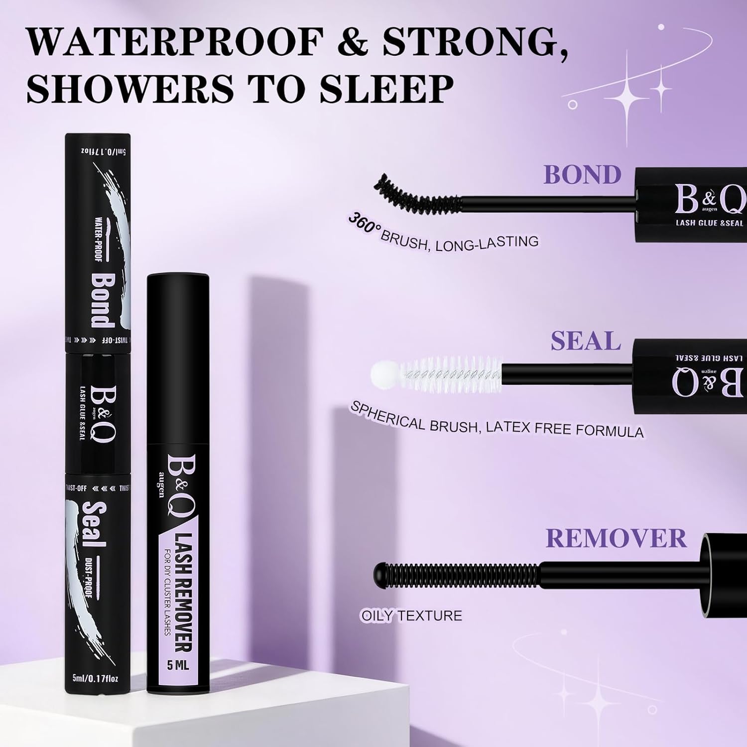Detalle de B&Q Flora Lash Clusters Kit Flaunt Lash Clusters (D-Curl) DIY Lash Extension Clusters Kit