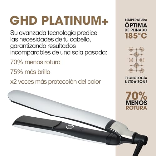 Thumbnail 2 de ghd Platinum+ Blanca: plancha alisadora inteligente profesional con 185 °C y Ultra-Zone