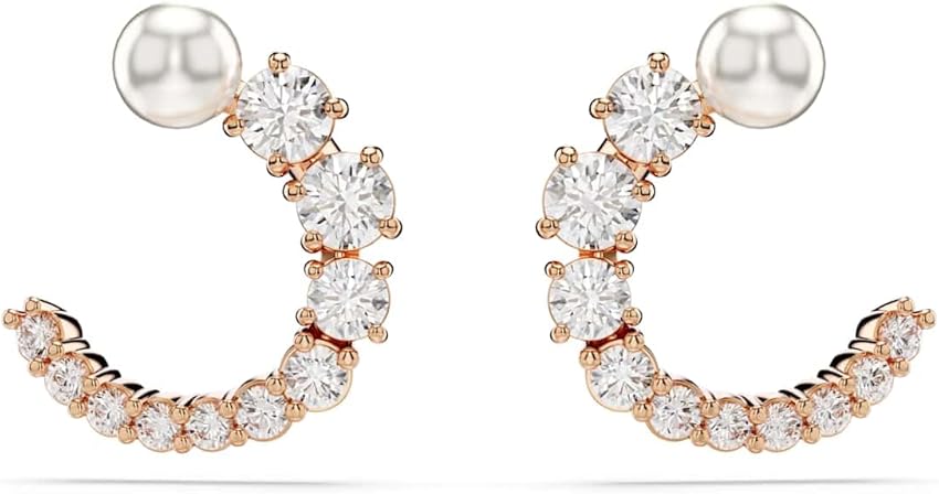 Thumbnail 5 de Swarovski Matrix pendientes aro perla 1 talla blanca