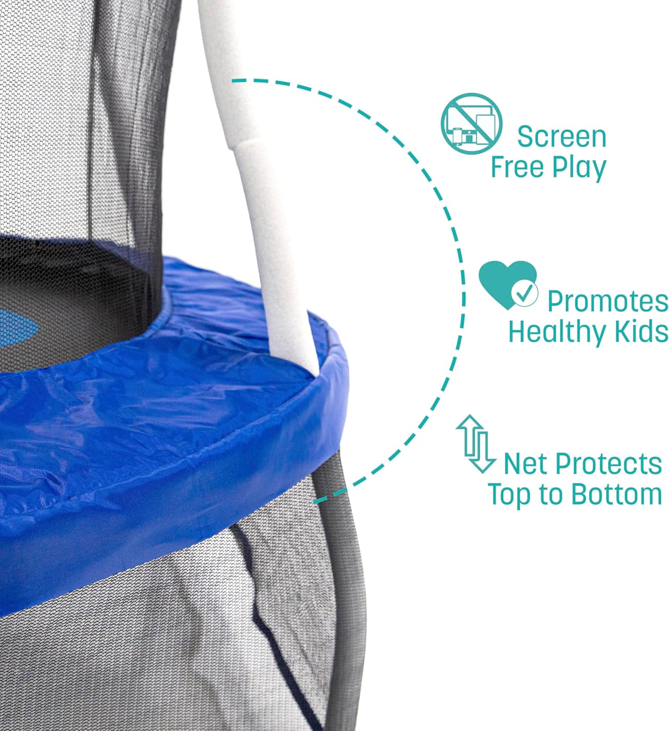 Detalle de Skywalker Trampolines Mini Trampoline with Enclosure Net (for Kids 3–7)