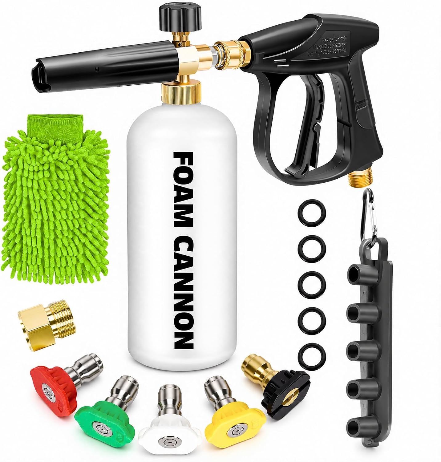 Detalle de CAKKAGAMA CA-FG-WF Pressure Washer Foam Cannon Gun Kit, 1-Liter Bottle
