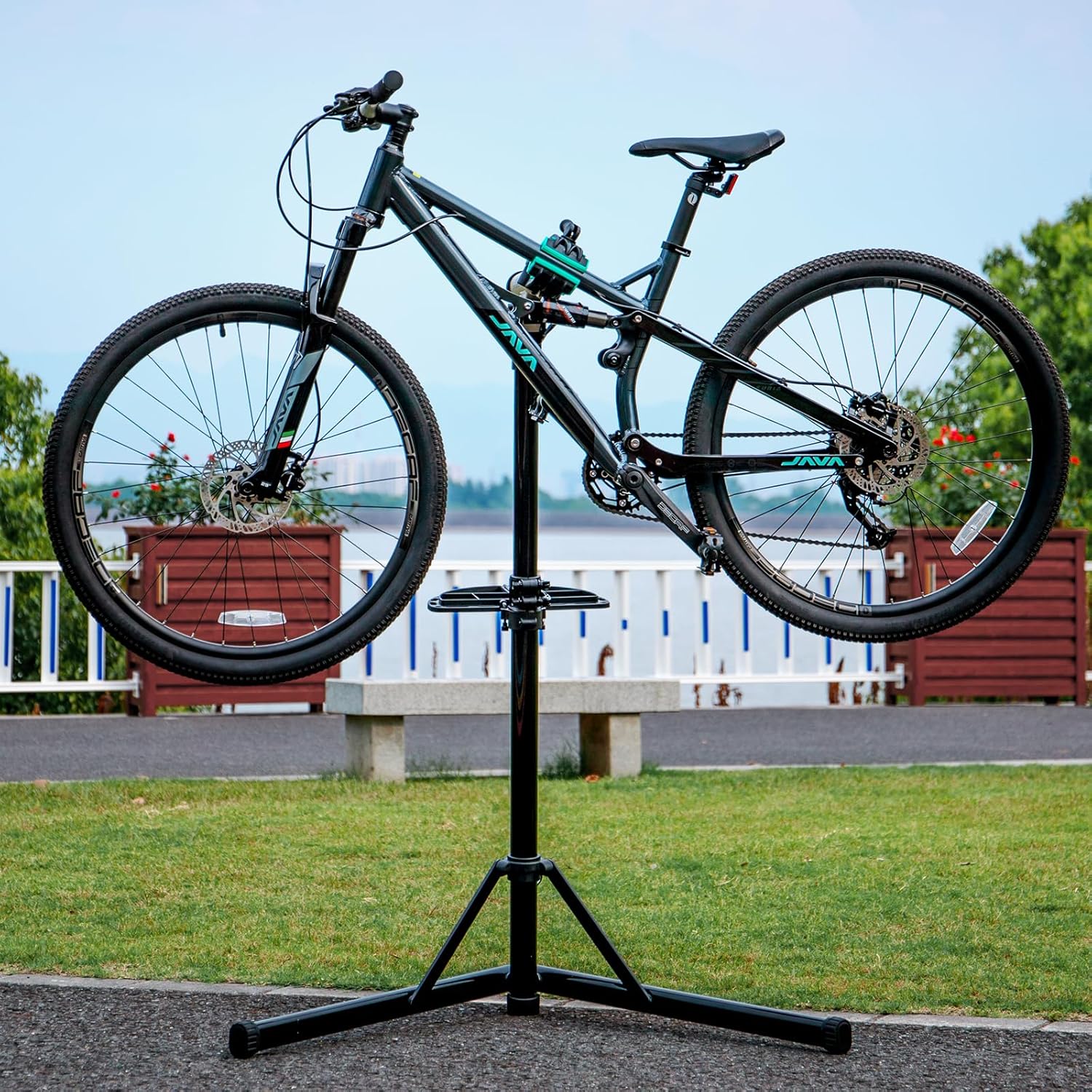 Thumbnail 6 de cyclists Profi Fahrrad-Reparaturständer bis 50 kg – klappbarer E-Bike Montageständer aus Aluminium (360° & höhenverstellbar)