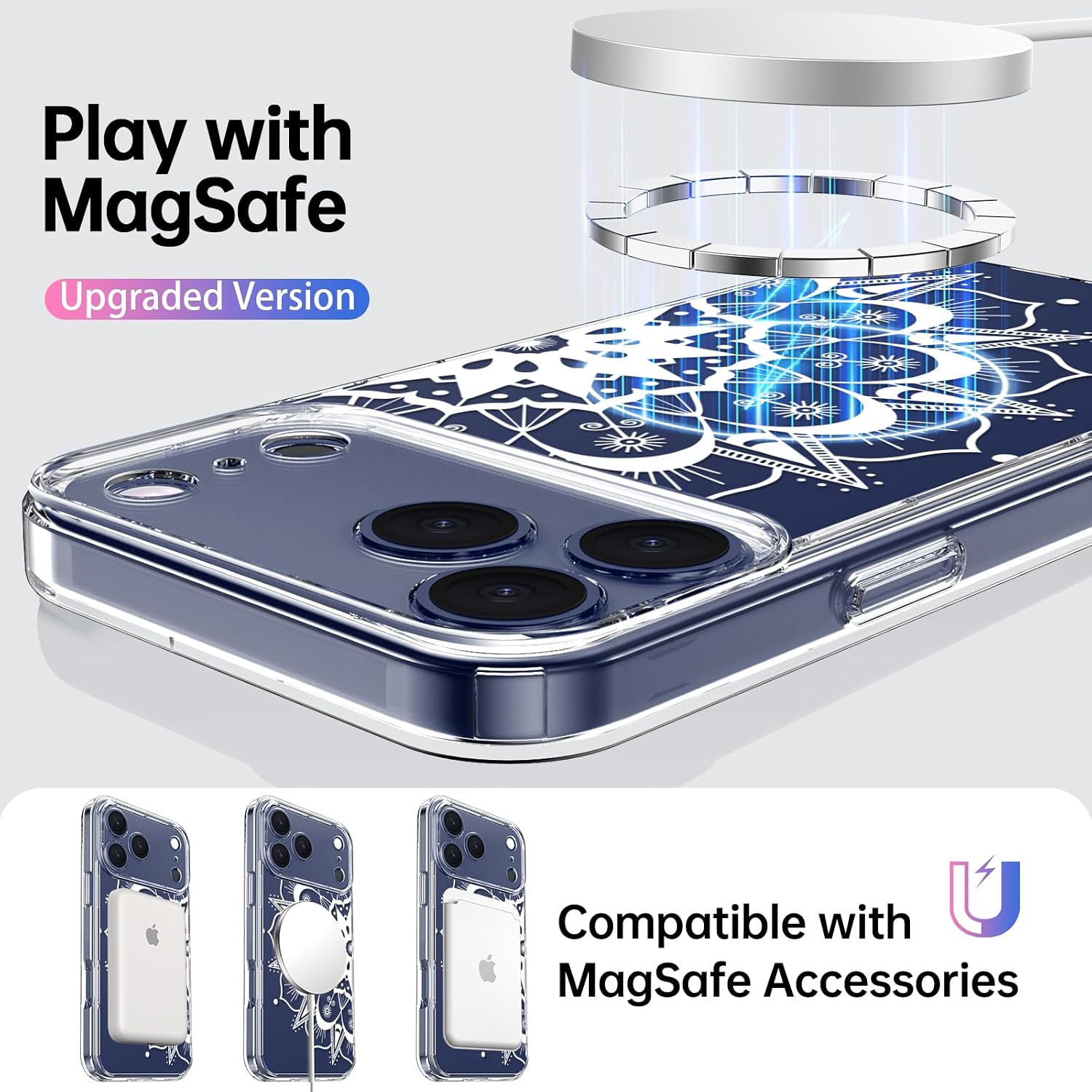 Detalle de LUHOURI iPhone case, clear acrylic