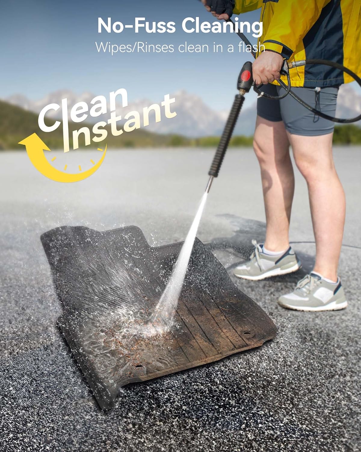 Thumbnail 5 de 3W TPE Floor Mats for Toyota Tundra 2014-2021 CrewMax Cab (Full Set, Black)