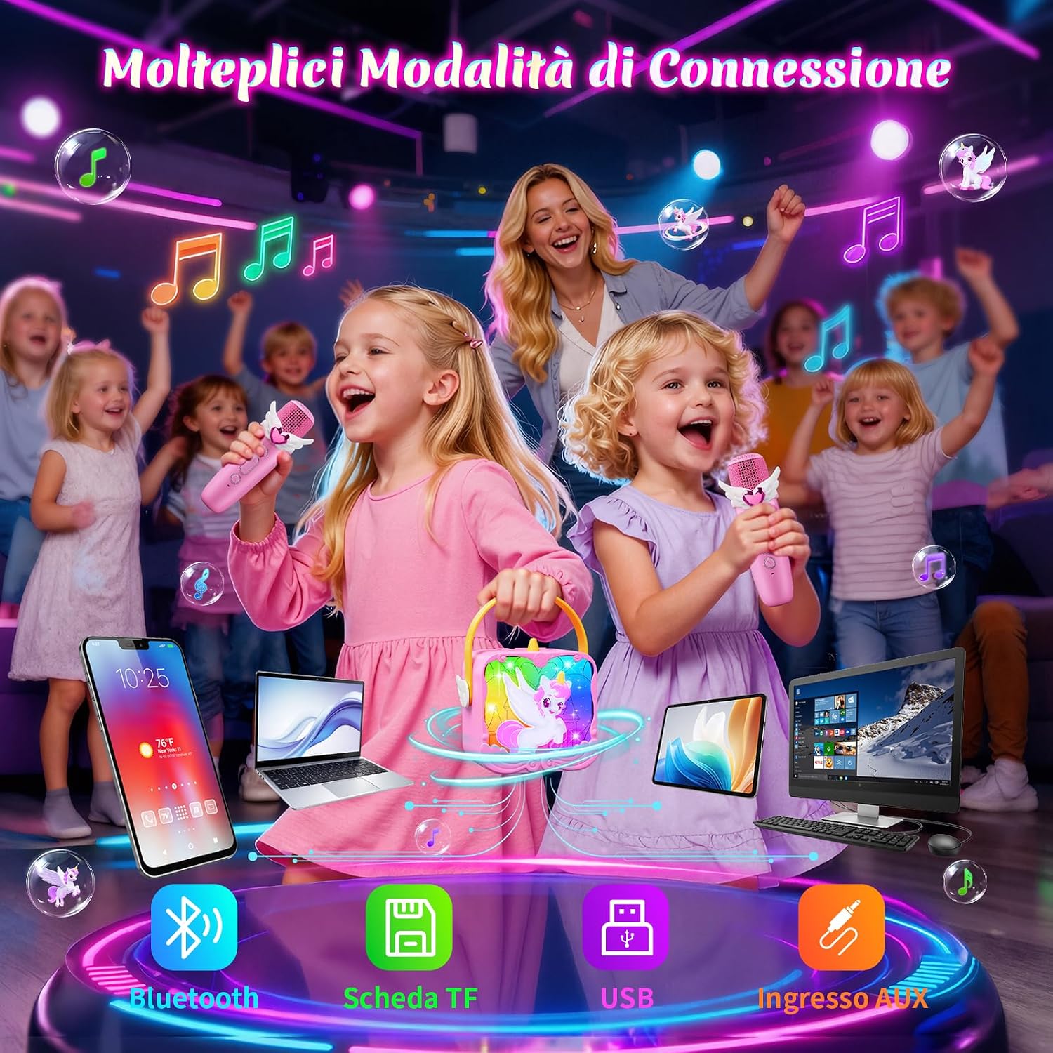 Thumbnail 3 de Unicorno Karaoke per Bambini 6W