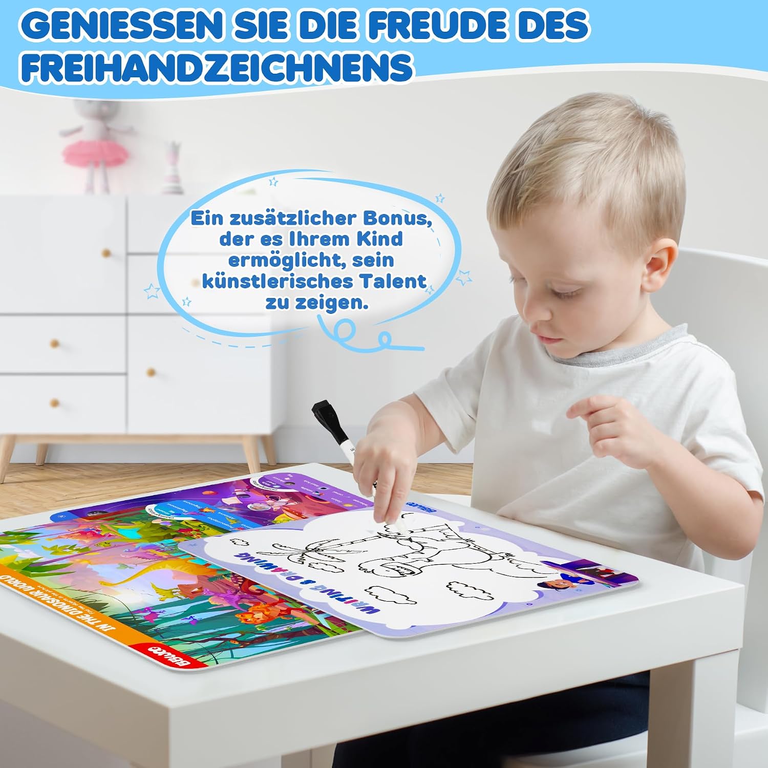 Detalle 2 de BBWOO Lernspiele deutsch – Suchen und Finden, Vorschullernen für 3–6 Jahre
