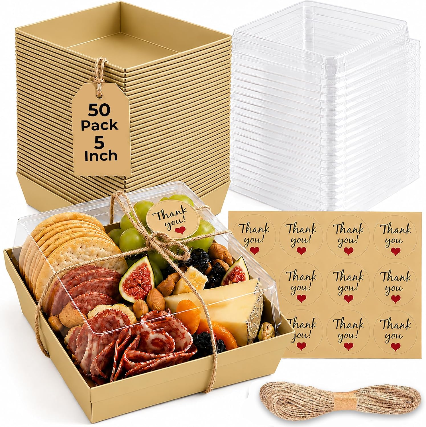 Thumbnail 6 de Leafiew Small Charcuterie Boxes 5-inch 🍱