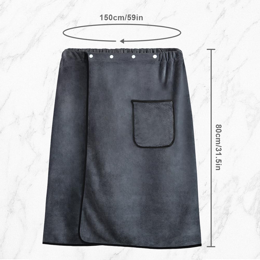 Detalle de Aomig 3883828 – męski kilt do sauny 150 × 80 cm, regulowany, z zatrzaskami