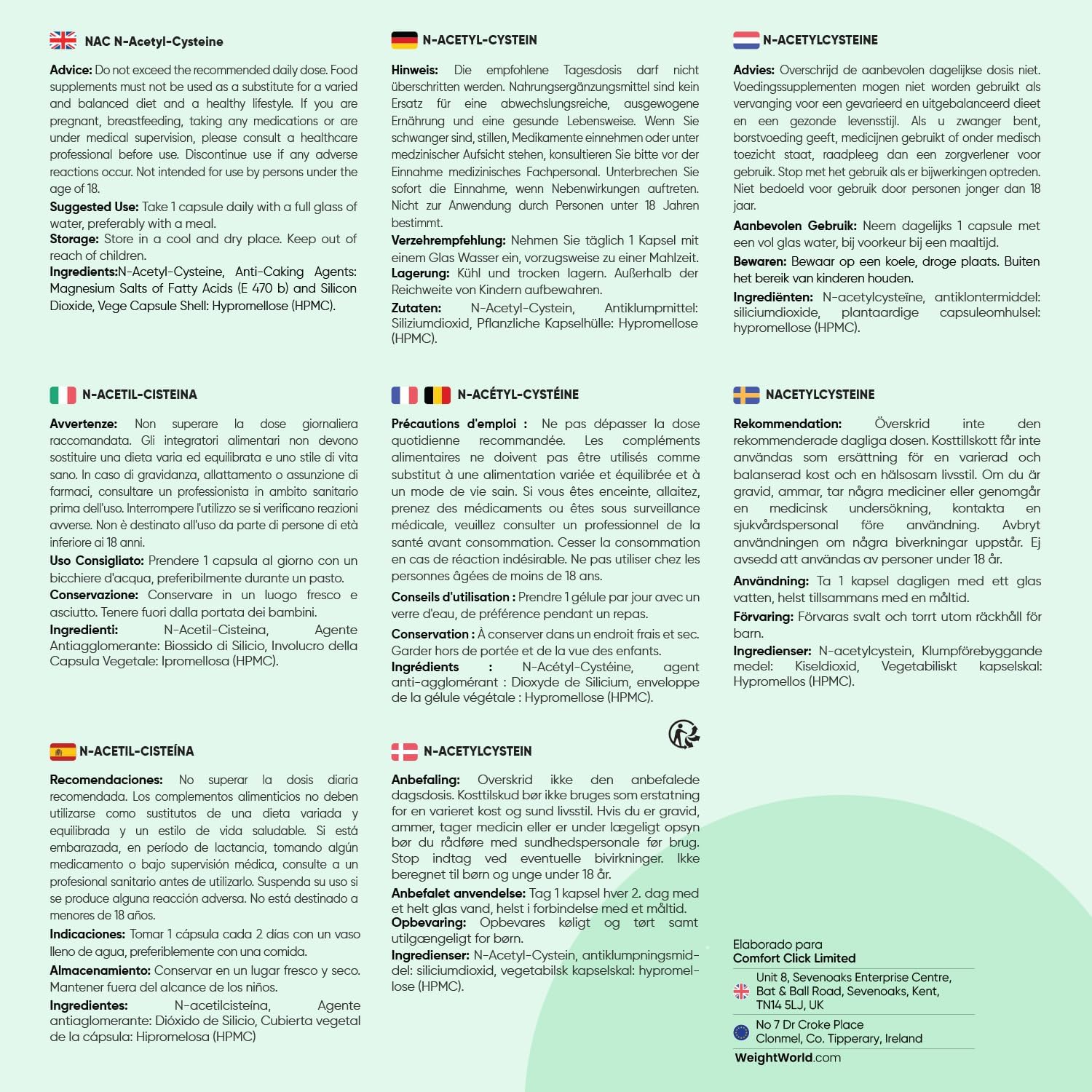 Thumbnail 5 de WeightWorld NAC 600mg 180 cápsulas