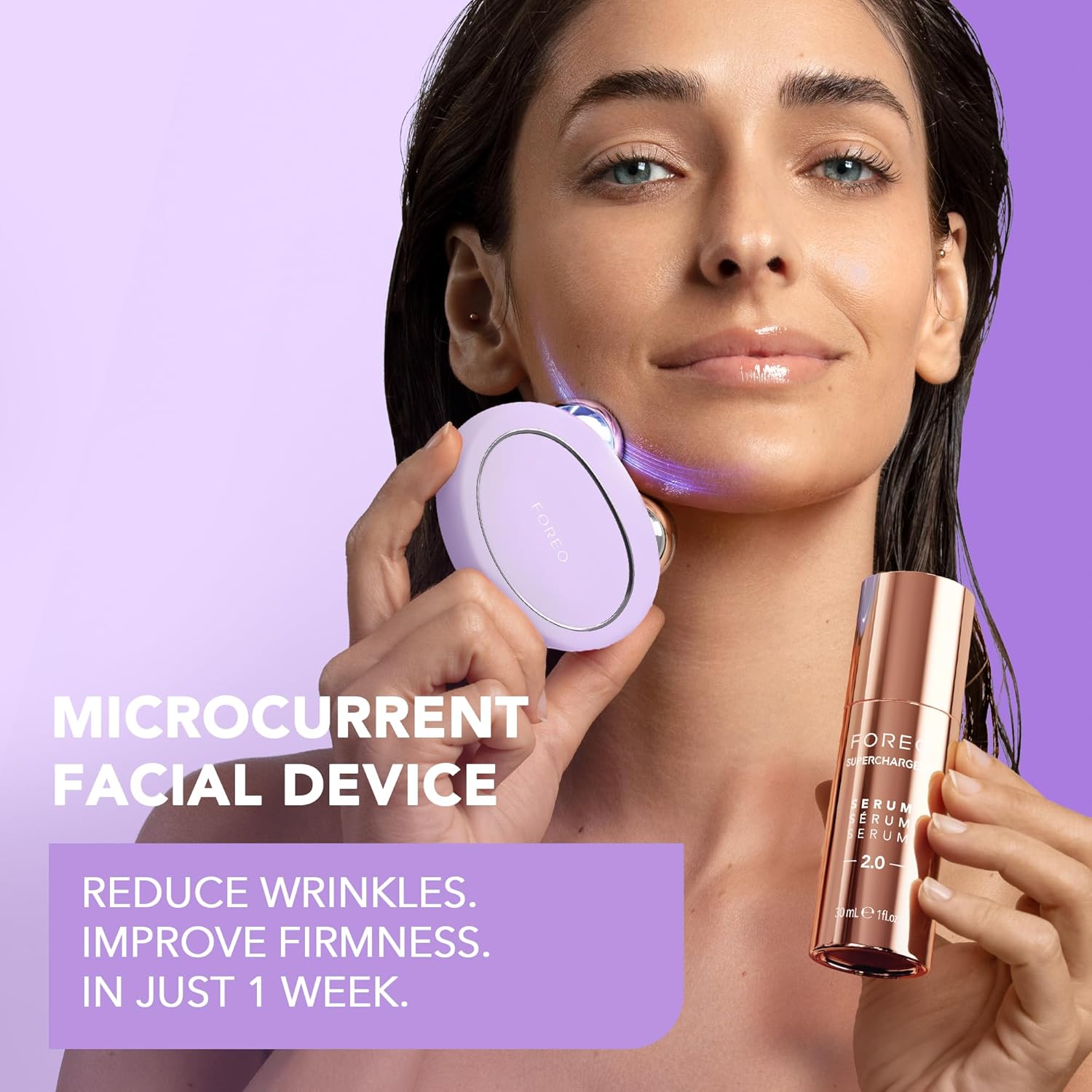 Thumbnail 1 de FOREO BEAR 2 Gesichtsmassagegerät mit Mikrostrom (Lavender) für Lifting & Toning