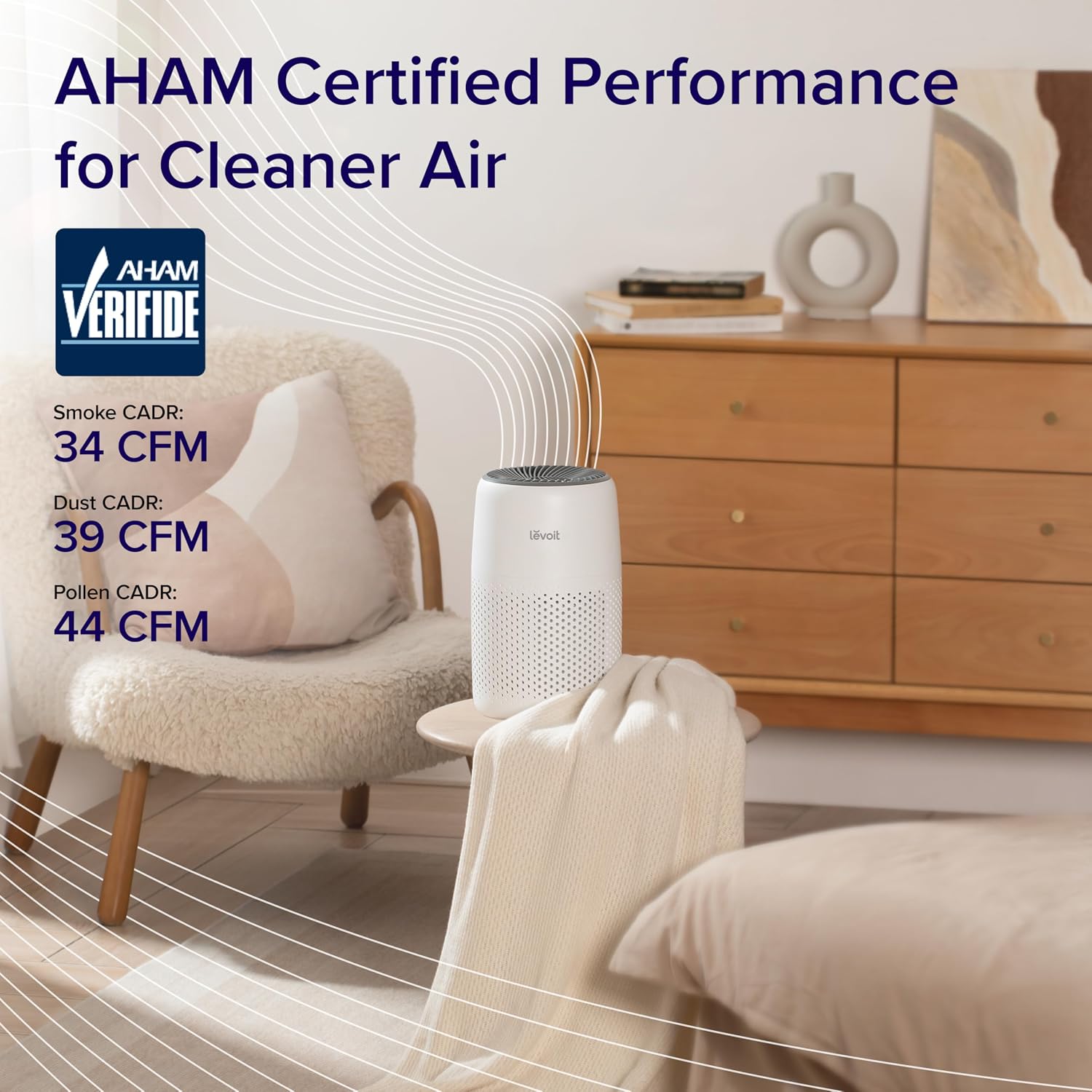 Detalle de Levoit LAP-C161-WUS Core Mini-P Air Purifier with HEPA and Carbon Filtration