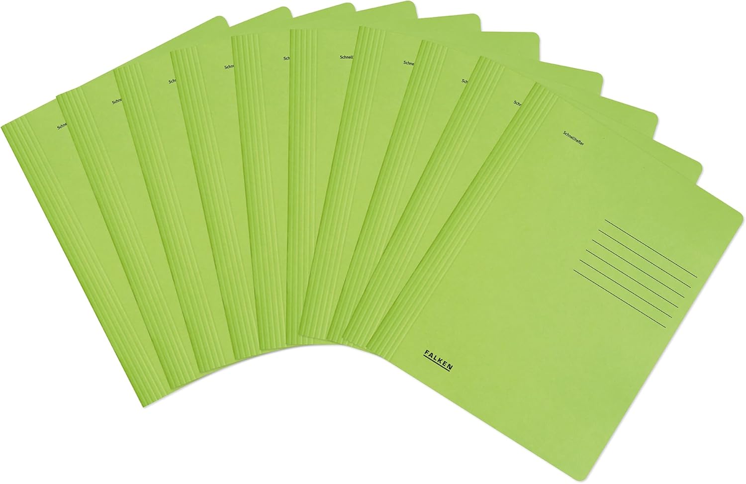 Cartelle originali Falken, 10 pezzi – DIN A4, verde chiaro e blu, riciclate e pronte all’uso