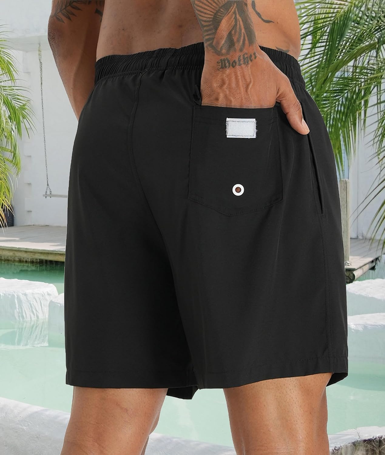 Detalle de APTRO Swim Trunks with Compression Liner 5 Inch