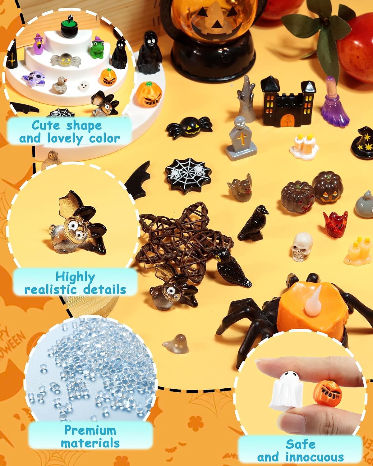 Detalle de FIVEIZERO Halloween Mini Figurines, 50-Piece Set