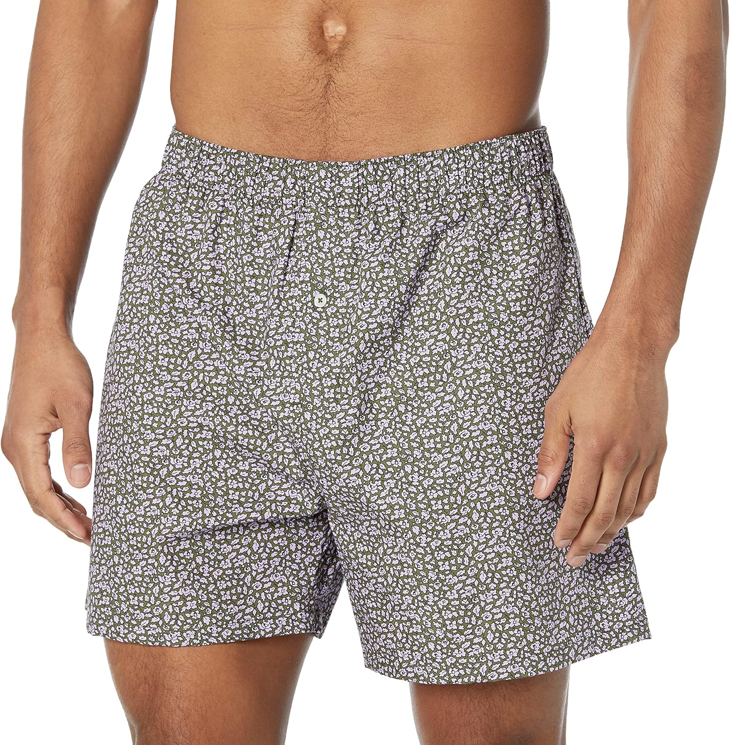 Detalle de Amazon Essentials Men's Woven Cotton Boxer Short Underwear (Big & Tall)