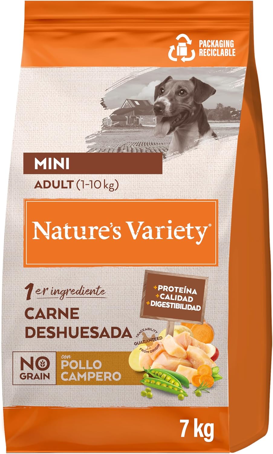 Detalle de Nature's Variety No Grain Mini con Pollo