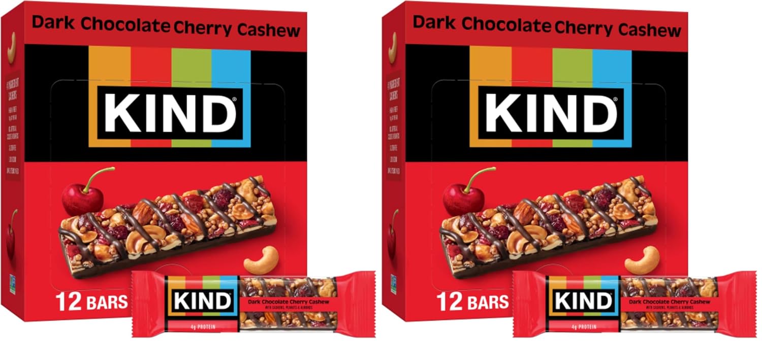 Thumbnail 2 de KIND Healthy Snacks Bars, Dark Chocolate Nuts & Sea Salt – Gluten Free, Low Sugar, High Fiber, 6g Protein (12 Count)