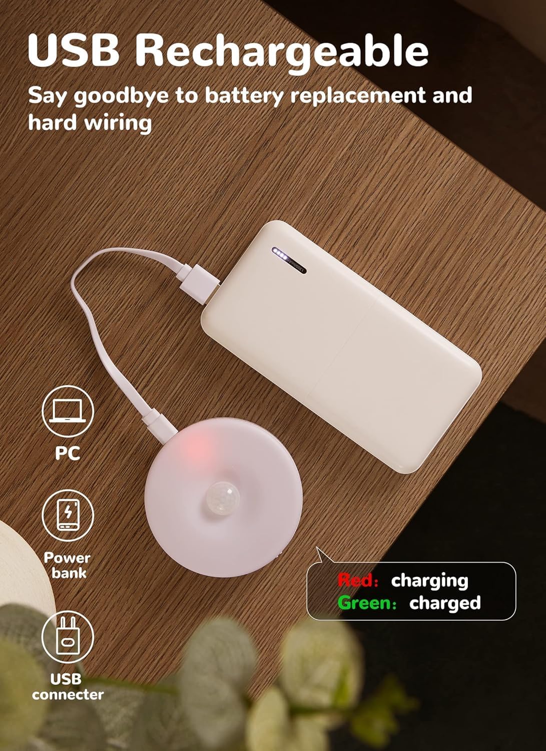 Thumbnail 6 de Homelist Motion Sensor Lights 3-pack USB rechargeable