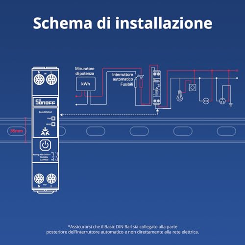 Thumbnail 7 de SONOFF BASIC-1GSP DIN Rail: Interruttore WiFi per guida DIN con Matter, 32A