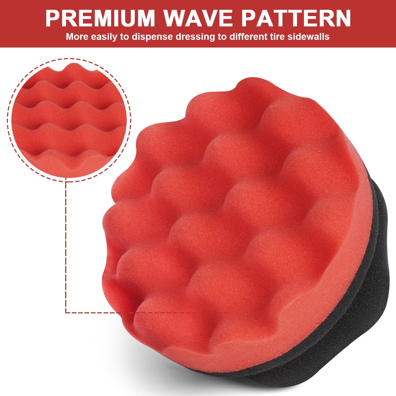 Detalle 2 de ZHAYAO Tire Shine Applicator Pad 2-pack 🧽