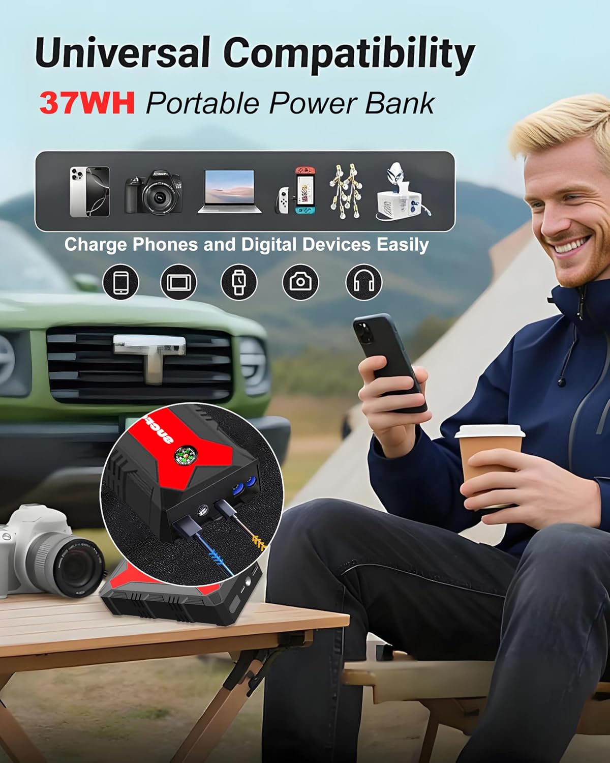 Detalle 2 de Jump Starter Power Pack 4000A car booster