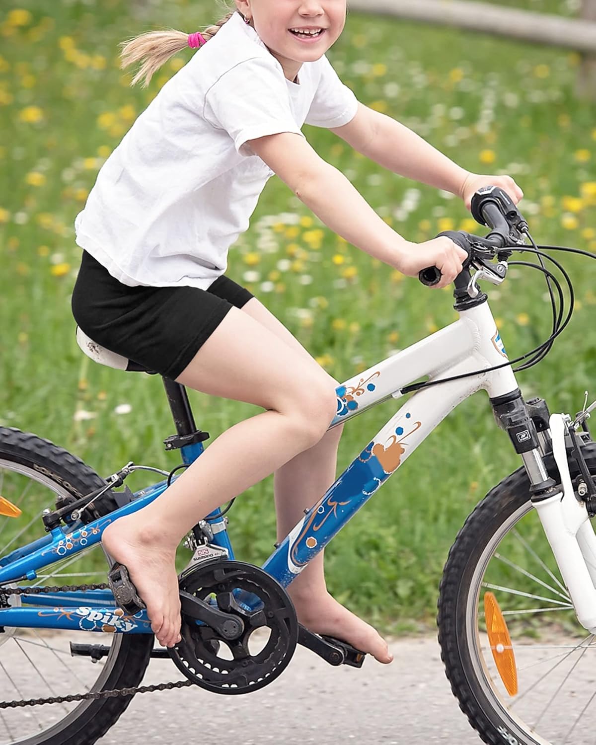 Thumbnail 2 de Auranso Girls Bike Shorts (Cartwheel) Breathable, Non-See-Through Dance Shorts for Kids
