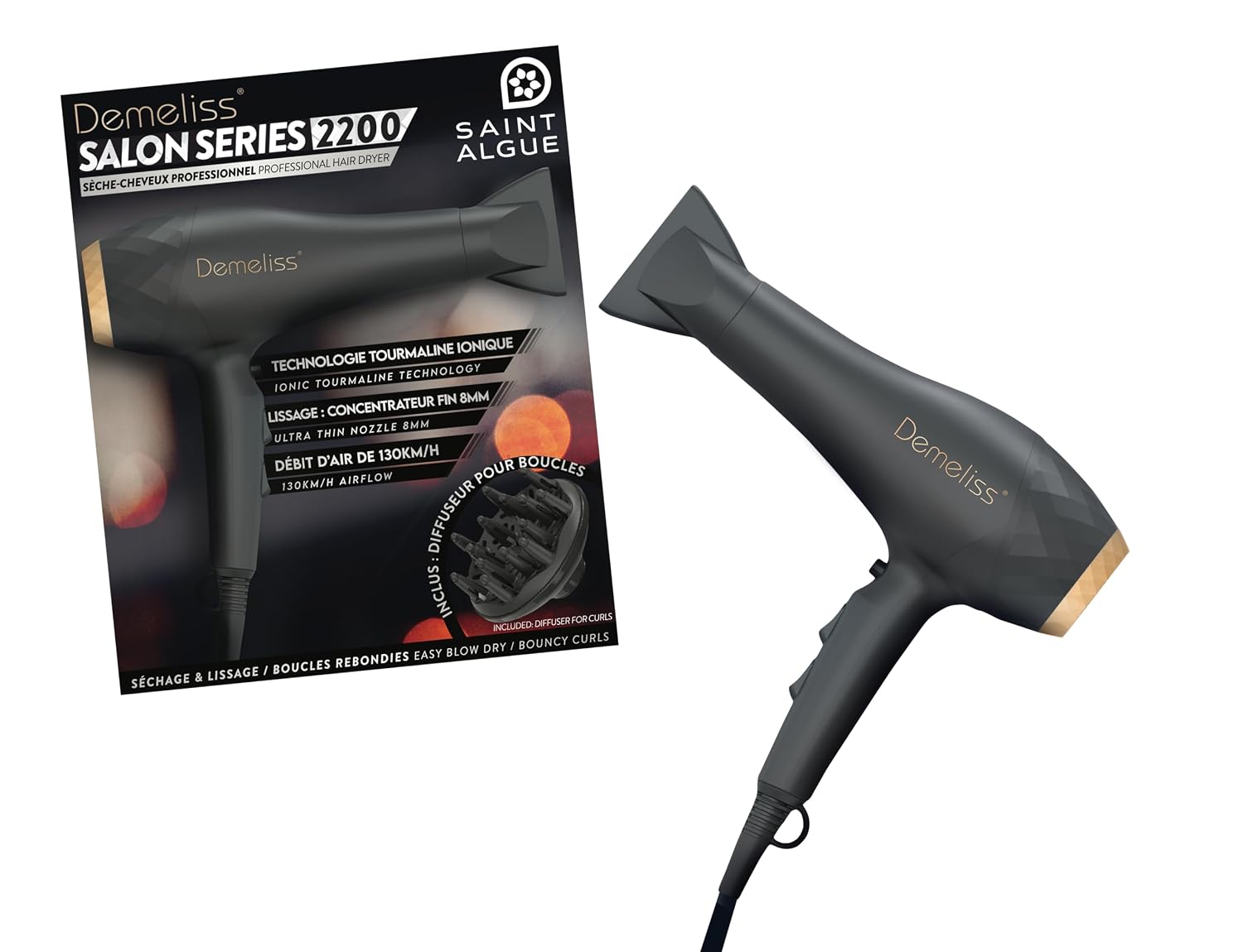 Detalle de Demeliss Saint Algue – Demeliss Salon Series 2200 Haartrockner